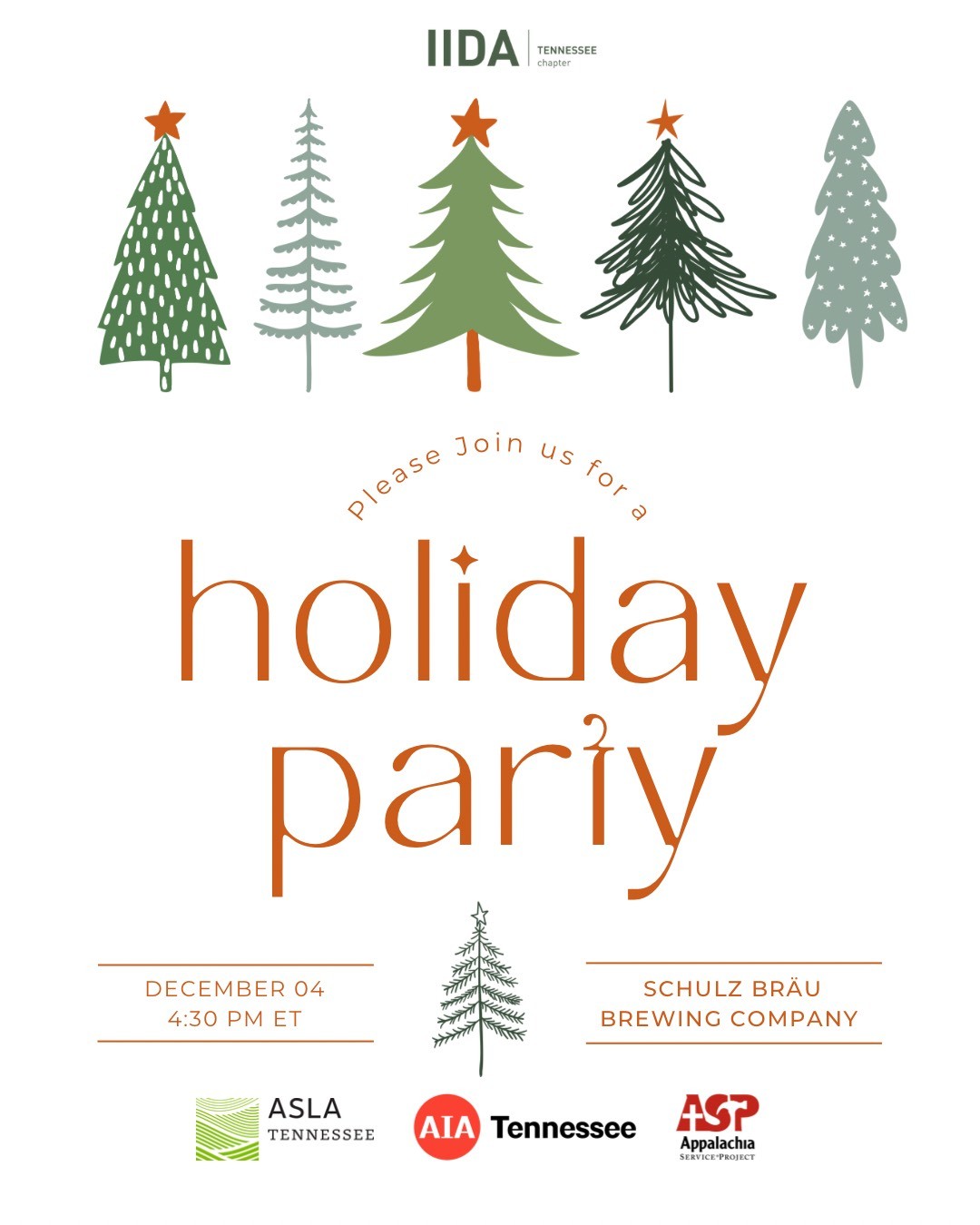 Joint Holiday Celebration hosted by IIDA, AIA, ASHRAE, ASLA